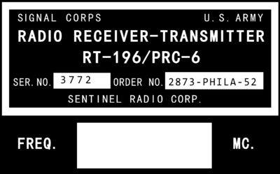 Sample of PRC-6 Label Reproduction